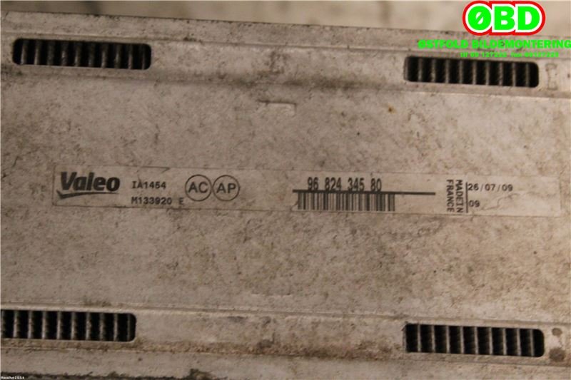 Intercooler til Citroën Berlingo 2008-2015 (Type II, Fase 1) (CITROEN|0384L9||9682434580)
