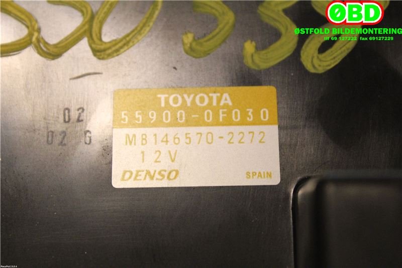 Varmeapparat betjening til Toyota Verso 2004-2009 (Type II)  (Toyota Corolla|559020F010|1465702272|559000F030)