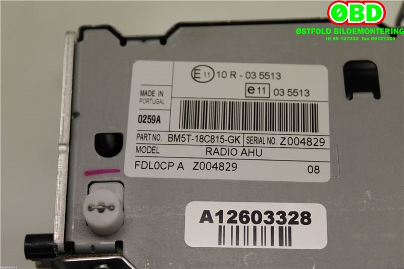 Bilstereo til Ford Focus 2011-2014 (Type III, Fase 1) (FORD||BM5T18C815GK)