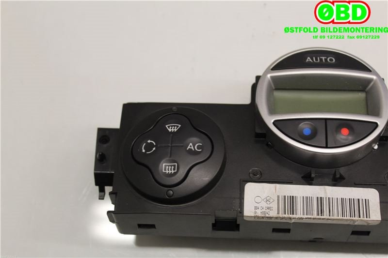 Varmeapparat betjening til Renault Megane 2006-2009 (Type II, Fase 2)  (RENAULT|7701209068|)