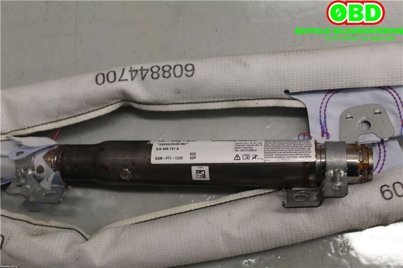 Airbag gardin venstre til Škoda Fabia 2010-2014 (Type II, Fase 2) (SKODA|5J6 880 741 A|5J6 880 741 B|5J6880741A)