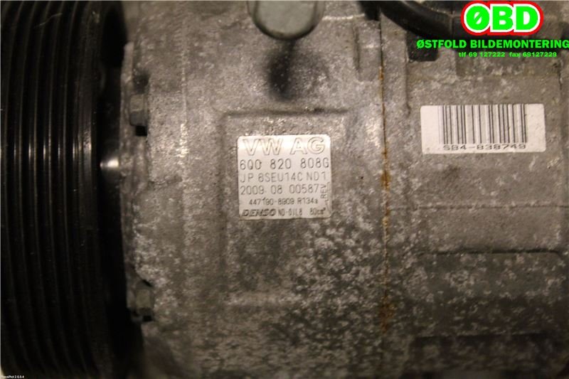 Aircondition kompressor til Škoda Fabia 2010-2014 (Type II, Fase 2)  (SKODA|6Q0 820 808 G|6R0 820 803 F|6Q0820808G)