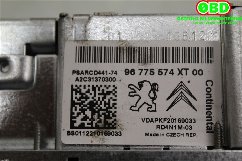 Bilstereo til Fiat Scudo 2007-2017 (Type II) (FIAT||1616144080|96775574XT)