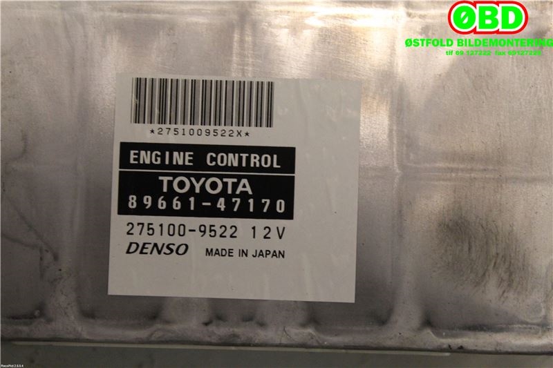 Styreenhet motor til Toyota Prius 2004-2009 (Type II) (COMBI) (COMBI) (TOYOTA|8966147170|2751009522)
