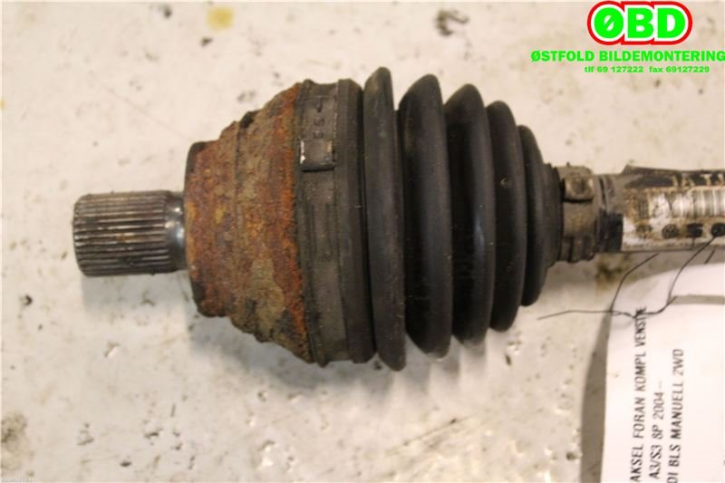 Drivaksel venstre foran til Audi A3 2003-2008 (Type II, Fase 1)  (AUDI|1K0 407 271 AT|1K0 407 451 LB|)