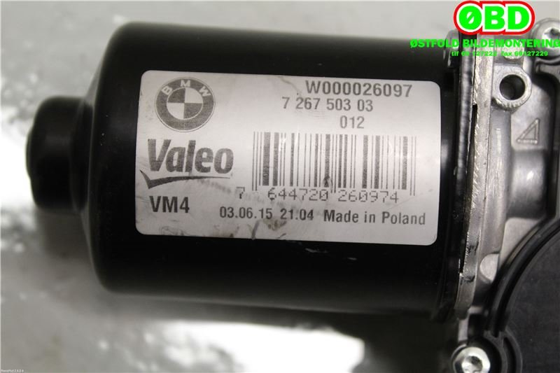 Viskermotor frontrute til BMW 1-Serie 2015-2019 (Fase 2) (F20/F21) (F20/F21) (BMW||W000026097|7267503)
