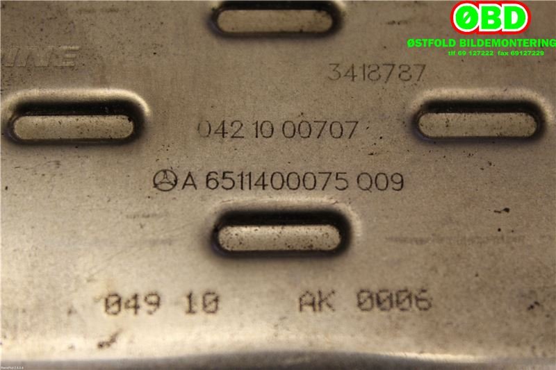 EGR-kjøler til Mercedes E-Klasse 2009-2013 (Fase 1) (W212) (W212) (MERCEDES|A 651 140 06 75||6511400075)