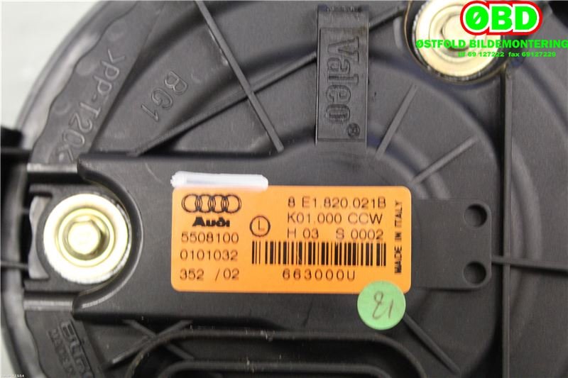 Varmeapparat motor til Audi A4 2001-2004 (Type II) (B6) (B6) (AUDI|8E1820021E||8E1820021B)