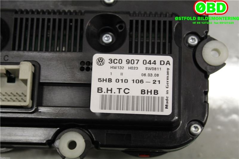 Varmeapparat betjening til VW Passat 2005-2010 (B6) (B6) (VOLKSWAGEN|3C0 907 044 DK||3C0907044DA)