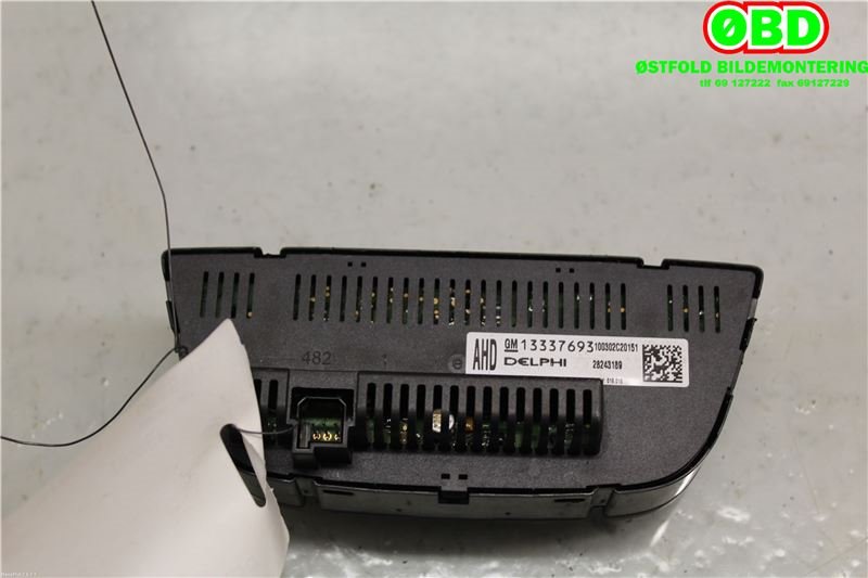 Varmeapparat betjening til Opel Astra J 2010-2015  (OPEL|13337693|1822186)
