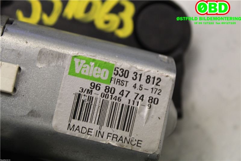Viskermotor bakrute til Peugeot 3008 2009-2016 (Type I)  (PEUGEOT|6405 JQ||9680477480)