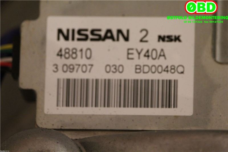 Rattaksel elektrisk servo til Nissan Qashqai 2007-2010 (Type I, Fase 1)  (NISSAN|D8080EY40B|)