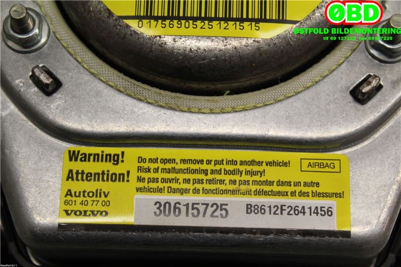 Airbag rattpute til Volvo V50 2004-2007 (Fase 1)  (VOLVO|31332804||30615725)