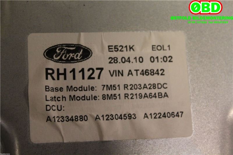 Ruteheis til Ford Kuga 2008-2012 (Type I)  (FORD|1738646|)