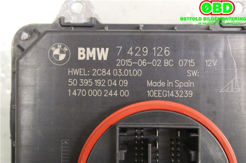 Styreenhet xenon/ballast til BMW 1-Serie 2015-2019 (Fase 2) (F20/F21) (F20/F21) (BMW|63117429126||7429126)