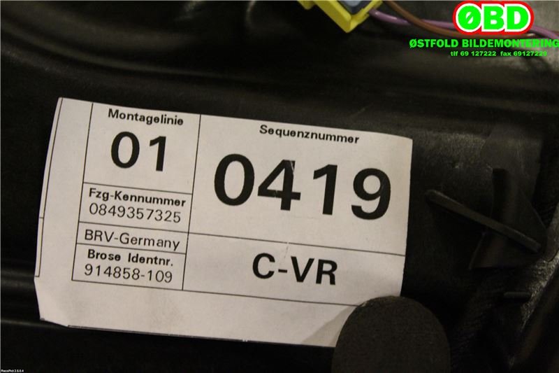 Ruteheis høyre foran til VW CC 2008-2012 (PASSAT CC) (PASSAT CC) (VOLKSWAGEN|3C8 837 462 J|)