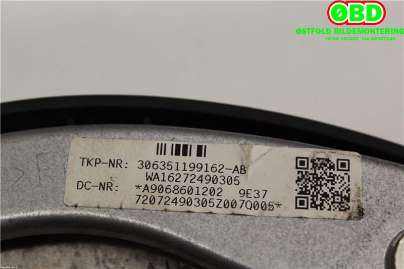 Airbag rattpute til Mercedes Sprinter 2006-2013 (Fase 1) (906) (906) (MERCEDES|A 906 860 12 02||9068601202)