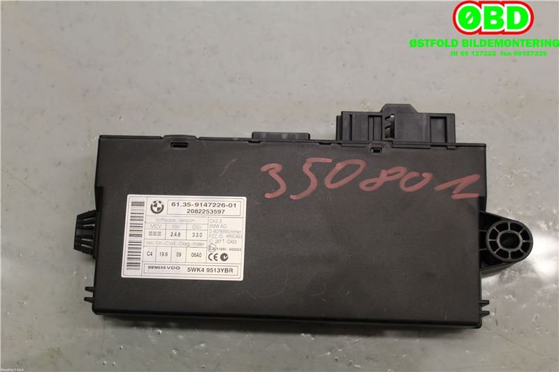 Styreenhet tenning til BMW 3-Serie 2005-2011 (E90/E91/E92/E93) (E90/E91/E92/E93) (BMW|61 35 9 395 657||61359147226)