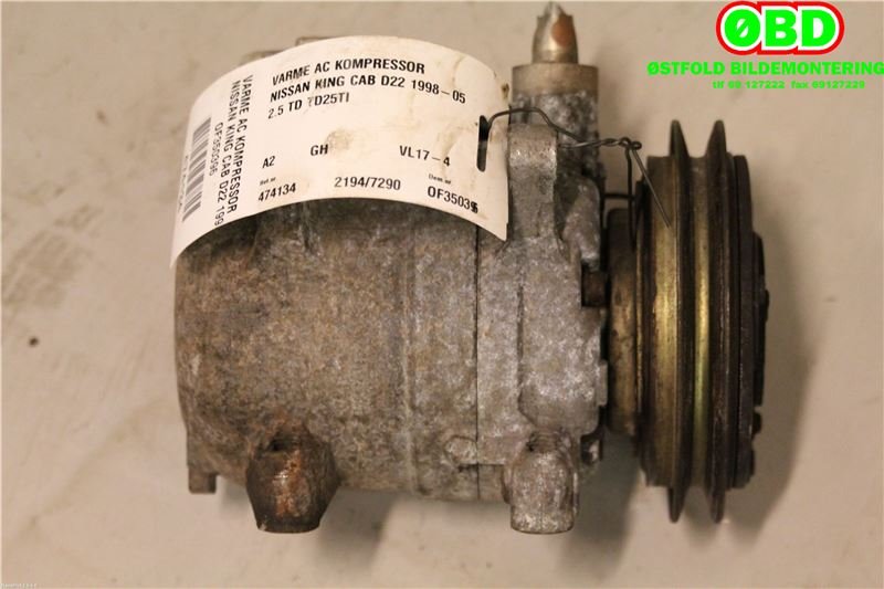 Aircondition kompressor til Nissan King Cab 1998-2001 (Fase 1) (D22) (D22) (NISSAN|92600VJ200|)