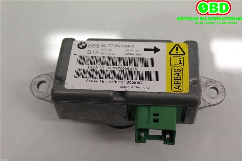 Airbag diverse til BMW 7-Serie 2000-2008 (E65/E66/E67/E88) (E65/E66/E67/E88) (BMW|65 77 6 970 906||65776970906)