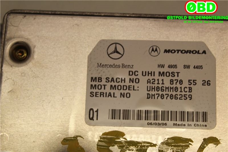 Styreenhet diverse til Mercedes E-Klasse 2006-2009 (Fase 2) (W211) (W211) (MERCEDES||2118705526)