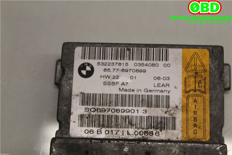 Airbag elektronikk til BMW 7-Serie 2000-2008 (E65/E66/E67/E88) (E65/E66/E67/E88) (BMW|65 77 6 970 899||65776970899)