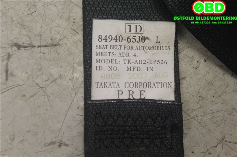 Airbag beltestrammer til Suzuki Grand Vitara 2005-2015 (Type III) (SUZUKI|)