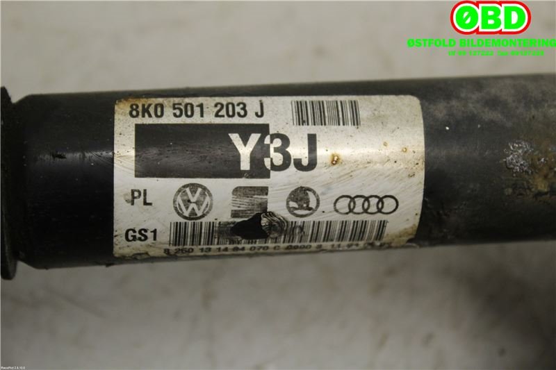 Drivaksel venstre bak til Audi A4 2007-2014 (Type IV) (B8) (B8) (AUDI|8K0 501 203 J||8K0501203J)