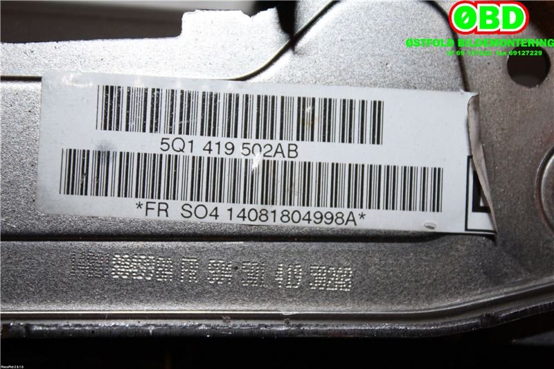 Rattaksel til Škoda Octavia 2013-2016 (Type III, Fase 1) (SKODA|5Q1 419 502 AB|5Q1 419 502 CA|5Q1419502AB)