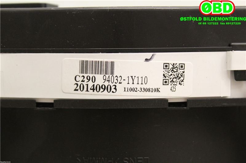 Instrumentpanel til Kia Picanto 2011-2017 (Type II) (KIA|940321Y110|)