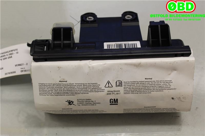 Airbag passasjer til Opel Meriva A, 2003-2010 (OPEL|13188043)
