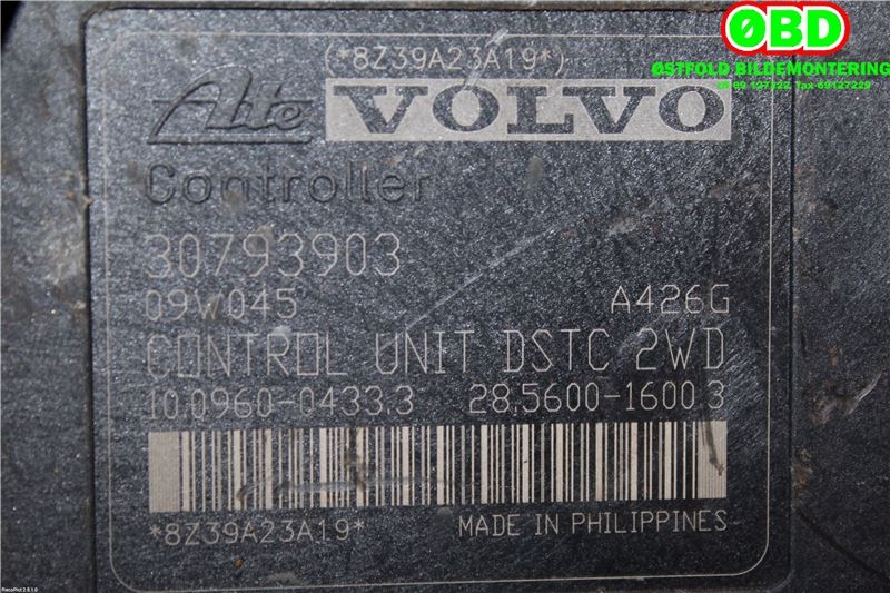 ABS sentral til Volvo S40 2008-2012 (Type II, Fase 2) (VOLVO||8N512C405AA|30793901)