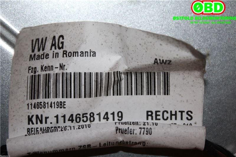Ruteheis høyre foran til VW Transporter / Caravelle 2009-2015 (Fase 2) (T5) (T5) (VOLKSWAGEN|7E0 837 754 C|7E0 837 754 E|)
