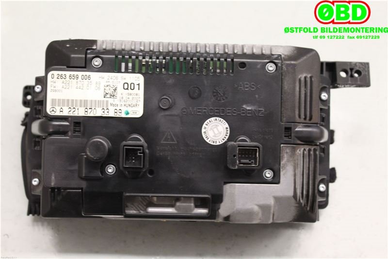 Instrument kjørecomputer til Mercedes S-Klasse 2005-2013 (W221) (W221) (MERCEDES|A 221 870 33 89|A 221 870 45 89|2218703389)