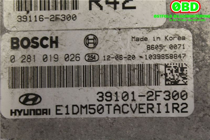 Styreenhet motor til Hyundai Santa Fe 2012-2020 (Type III) (HYUNDAI|391012F300|)