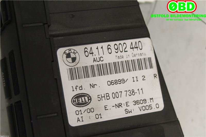 Varmeapparat betjening til BMW 3-Serie 1998-2005 (E46) (E46) (BMW||64116902440)