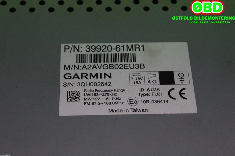 Bilstereo navigasjon til Suzuki SX4 S-CROSS 2013-->> (Type II) (SUZUKI SX4 S-CROSS||39920-61MR1)