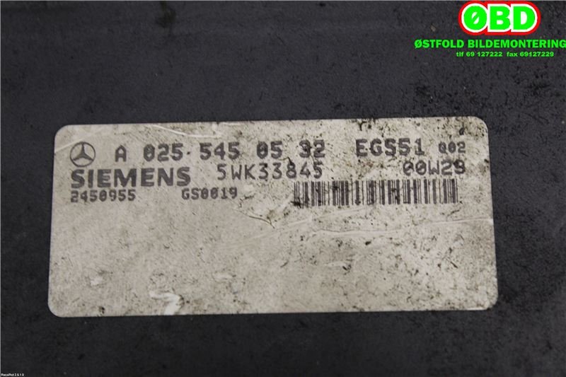 Styreenhet girkasse til Mercedes E-Klasse 1995-2000 (Fase 1) (W210) (W210) (A 025 545 05 32||0255450532)