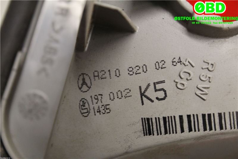 Baklykt høyre til Mercedes E-Klasse 1995-2000 (Fase 1) (W210) (W210) (A 210 820 02 64|A 210 820 44 64|2108200264)