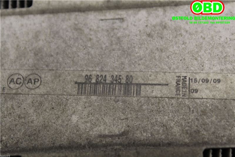 Intercooler til Peugeot Partner 2008-2015 (Type II, Fase 1)  (PEUGEOT|0384L9||9682434580)