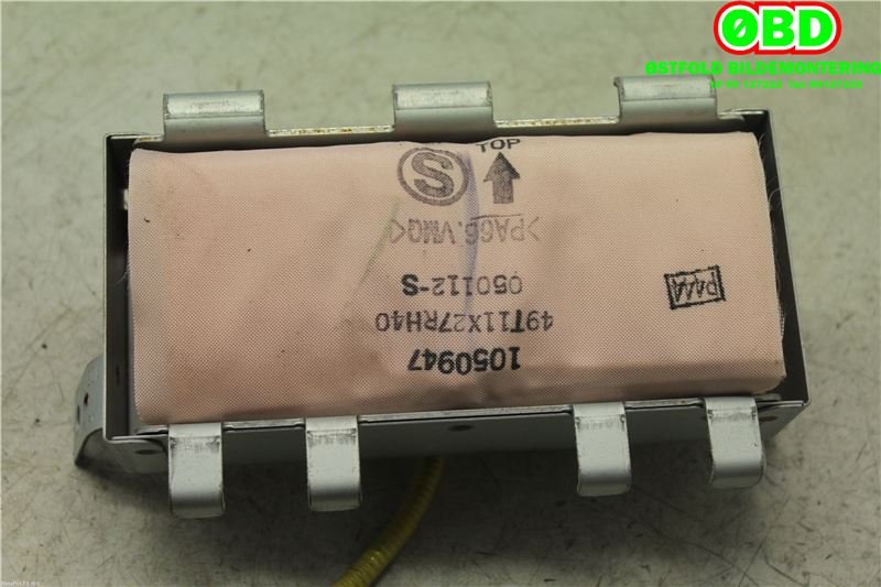 Airbag passasjer til Mazda 2, 2011-2014 (Type II, Fase 2) (MAZDA|DF7157K50B)