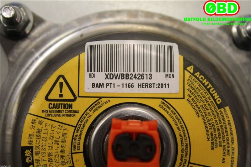 Airbag passasjer til Mazda 2 2011-2014 (Type II, Fase 2) (MAZDA|DF7157K50B|)