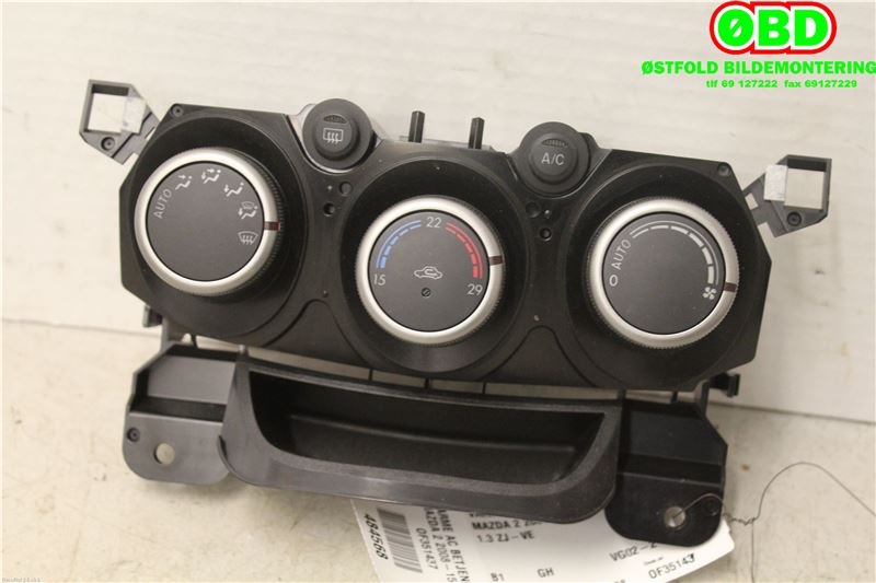 Varmeapparat betjening til Mazda 2 2011-2014 (Type II, Fase 2) (MAZDA|DP7661190|)