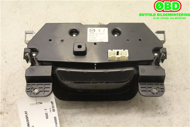 Varmeapparat betjening til Mazda 2 2011-2014 (Type II, Fase 2) (MAZDA|DP7661190|)