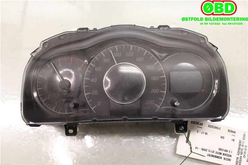 Instrumentpanel til Nissan Note 2013-2017 (Type II) (NISSAN|248103VV0A|)