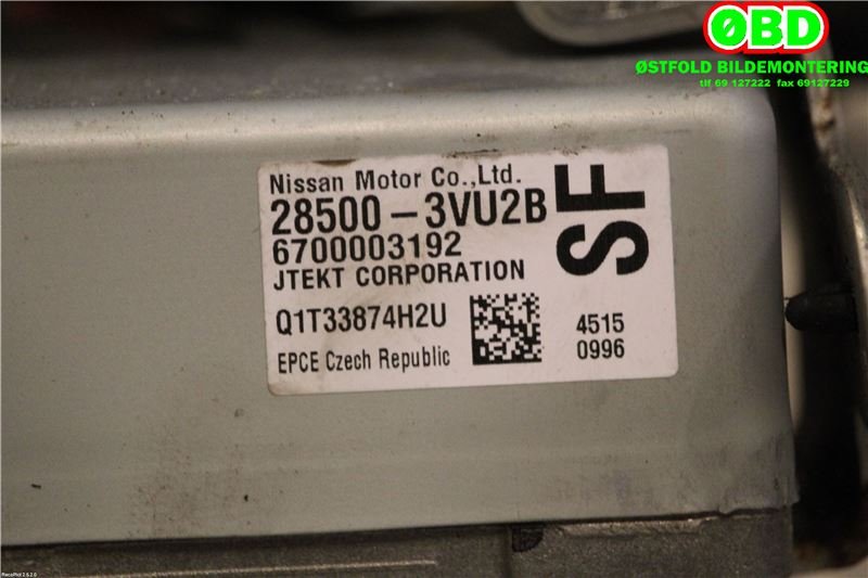 Rattaksel elektrisk servo til Nissan Note 2013-2017 (Type II) (NISSAN|488113VV2B|)