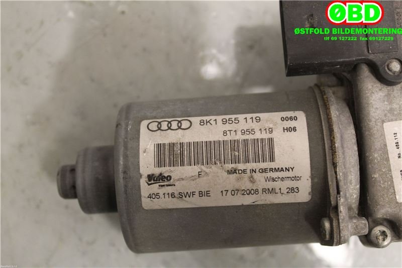 Viskermotor frontrute til Audi A4 2007-2014 (Type IV) (B8) (B8) (AUDI||8K1955119)