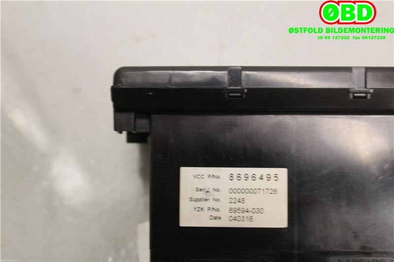 Instrument kjørecomputer til Volvo S40 2004-2007 (Type II, Fase 1)  (VOLVO|36001467||8696495)