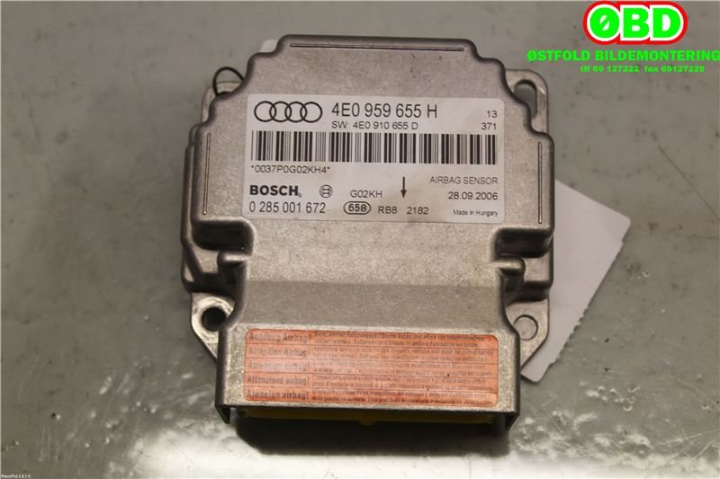 Airbag elektronikk til Audi A8 2003-2010 (Type II) (AUDI|4E0959655H|)