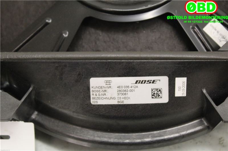 Bilstereo diverse til Audi A8 2003-2010 (Type II)  (AUDI|4E0 035 412 D||4E0035412A)